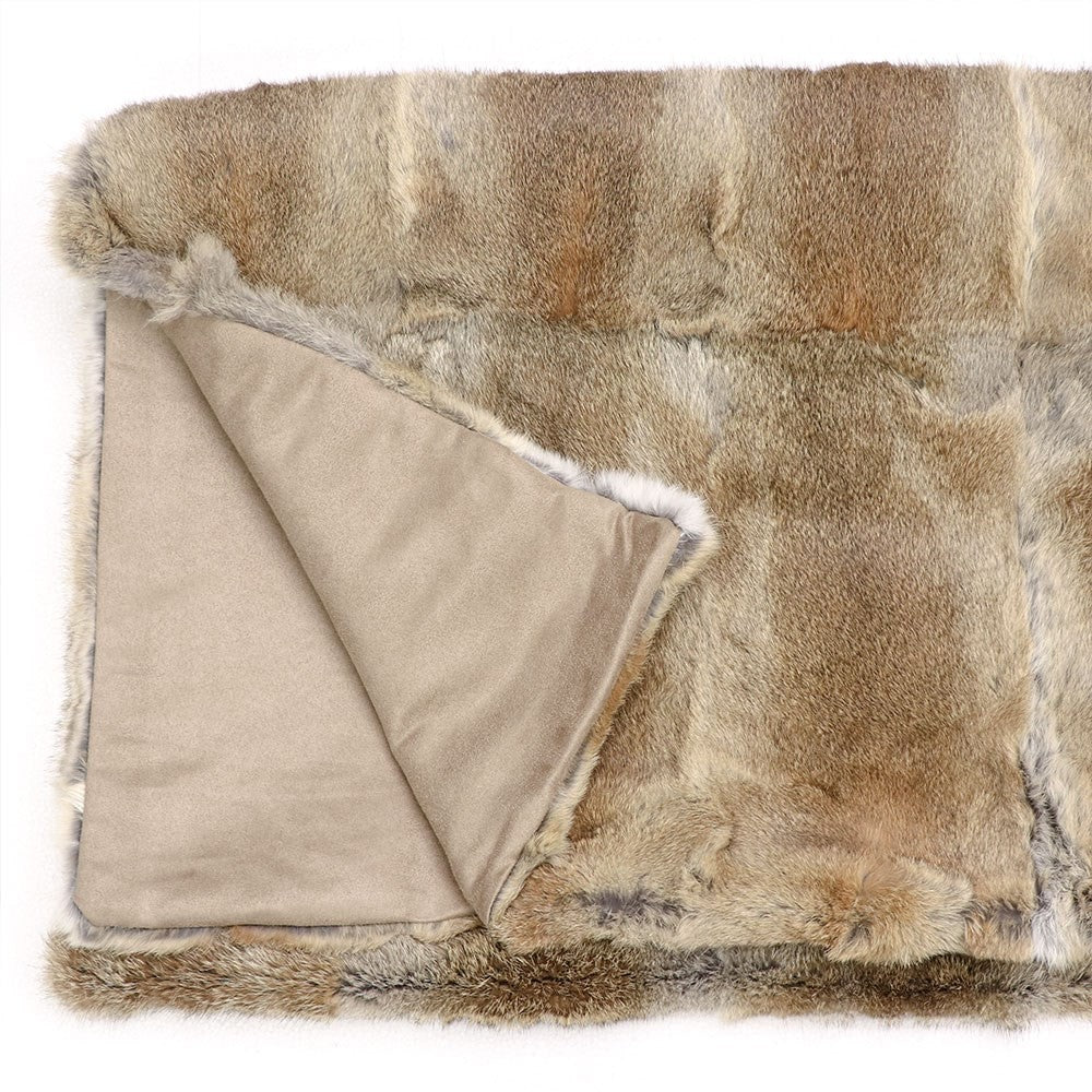 Arctic Rabbit Throw Full Skin Natural