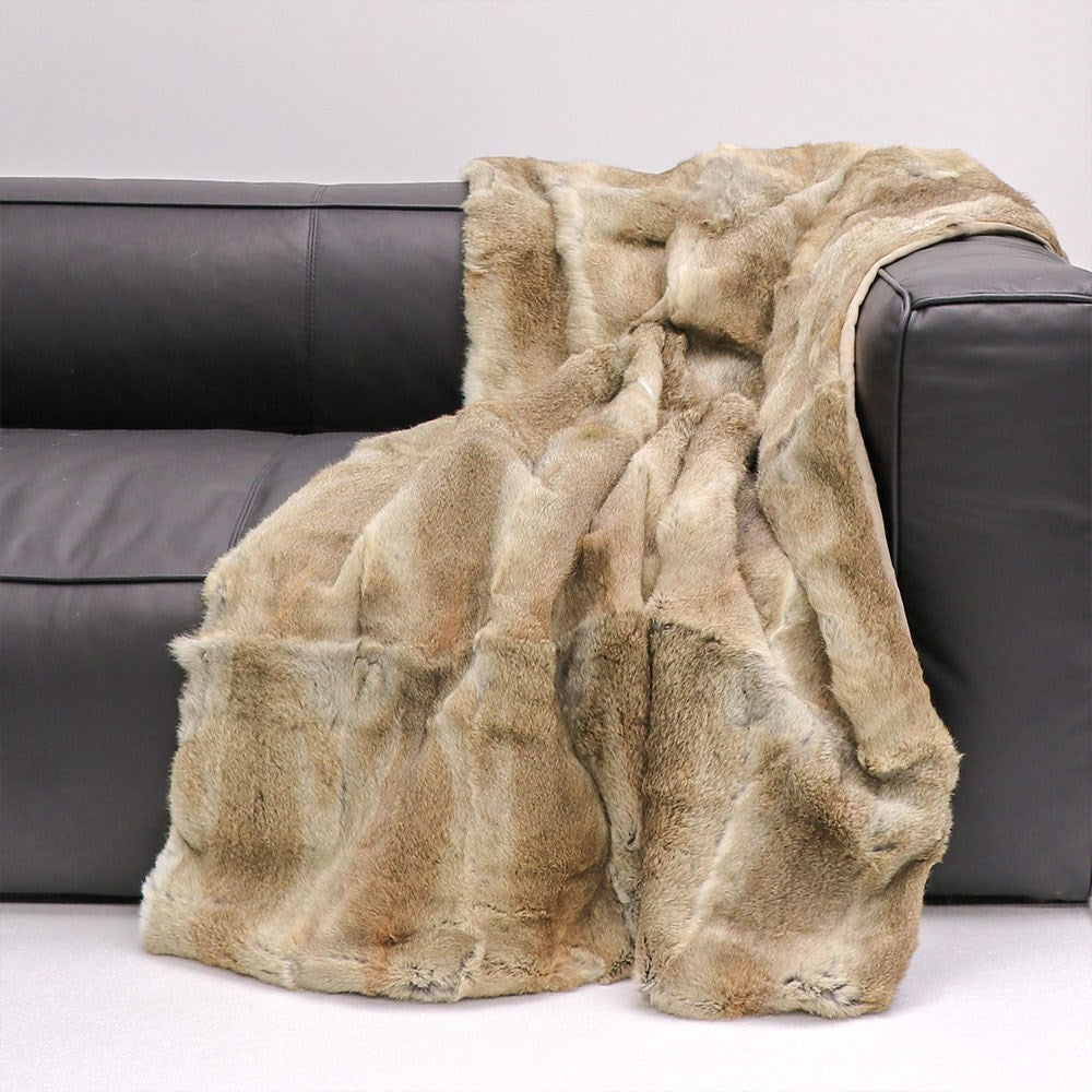 Arctic Rabbit Throw Full Skin Natural