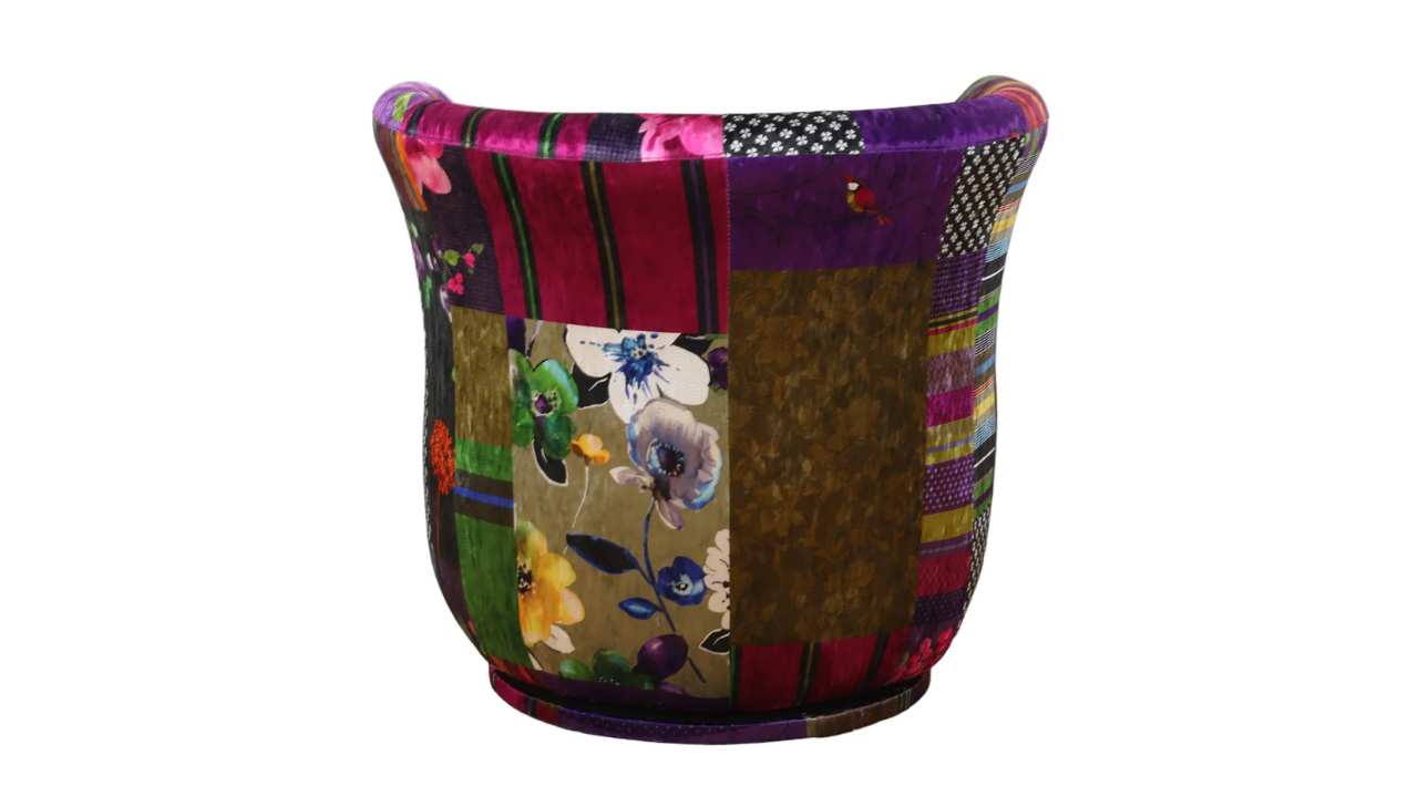 Mosaic Patchwork Tub Swivel Chair