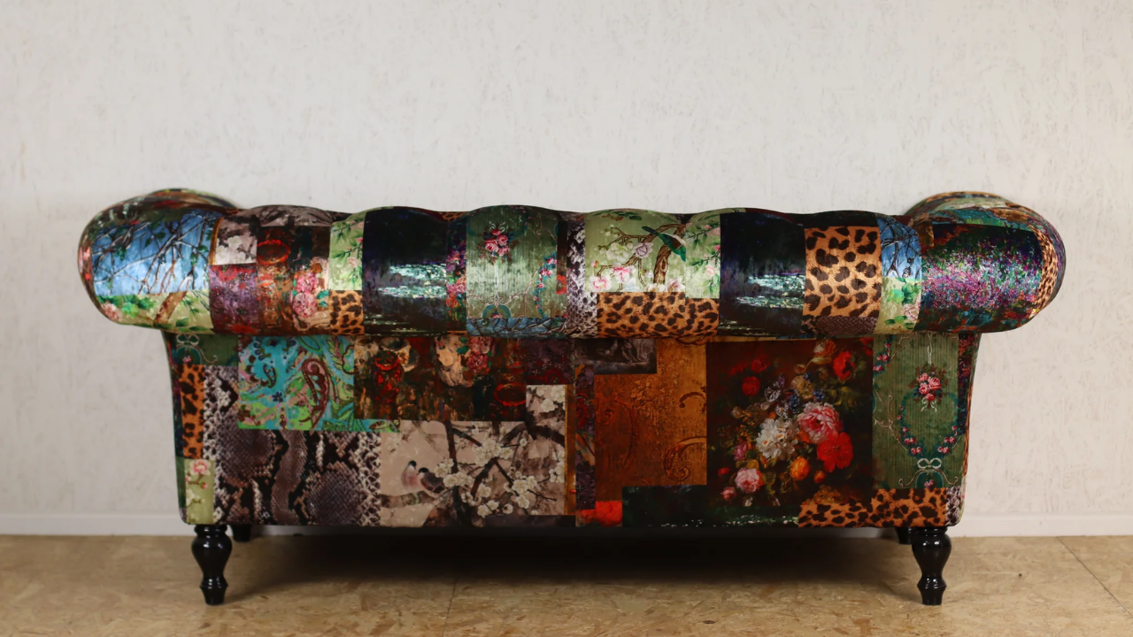 Cheetah Patchwork 2 Seater Sofa