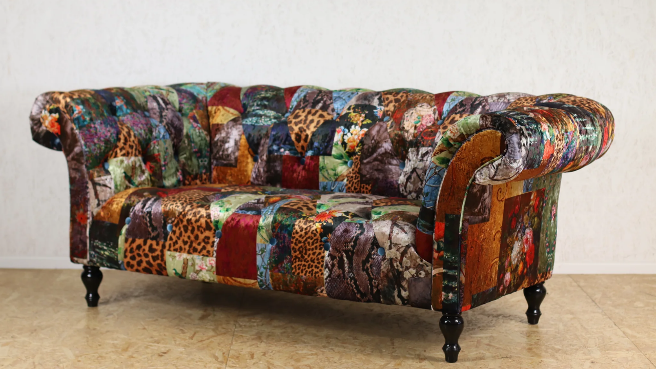 Cheetah Patchwork 2 Seater Sofa