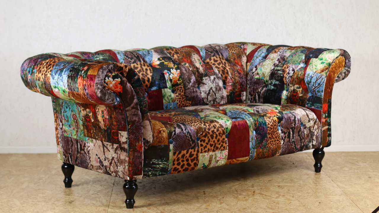 Cheetah Patchwork 2 Seater Sofa