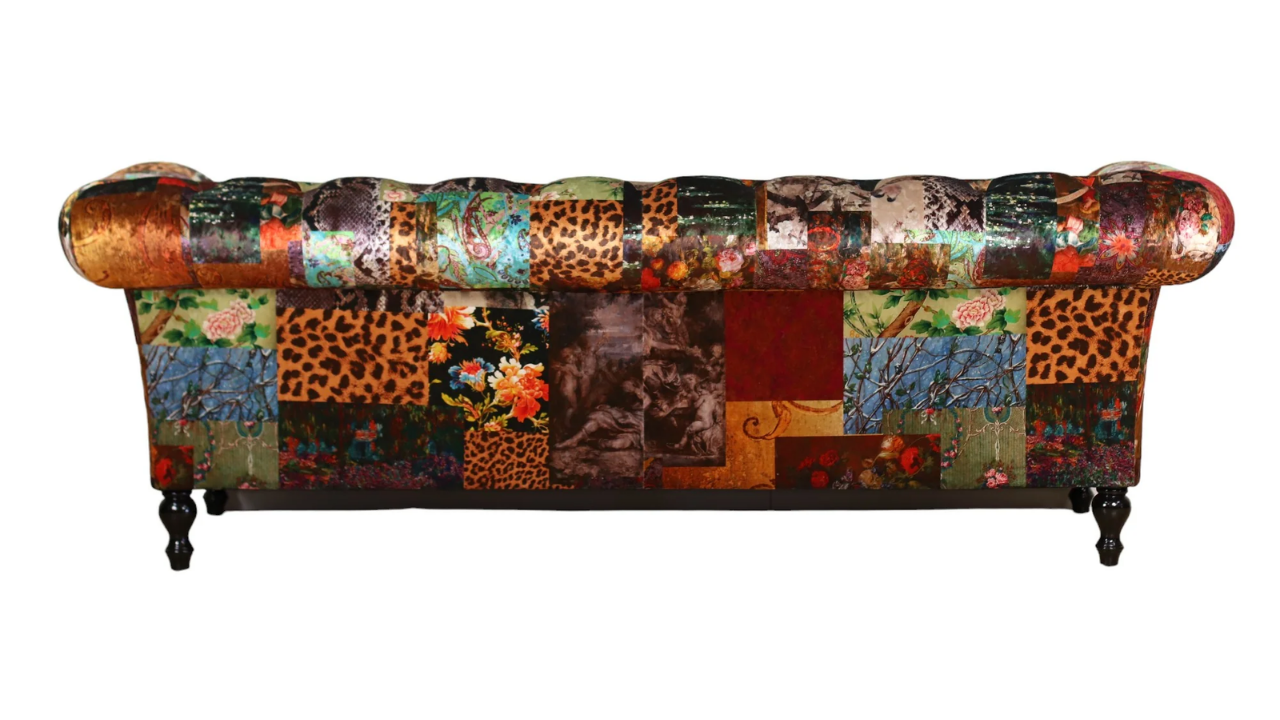 Cheetah Patchwork 3 Seater Sofa