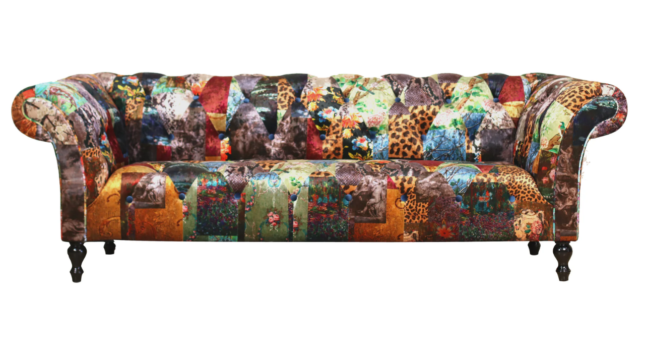 Cheetah Patchwork 3 Seater Sofa