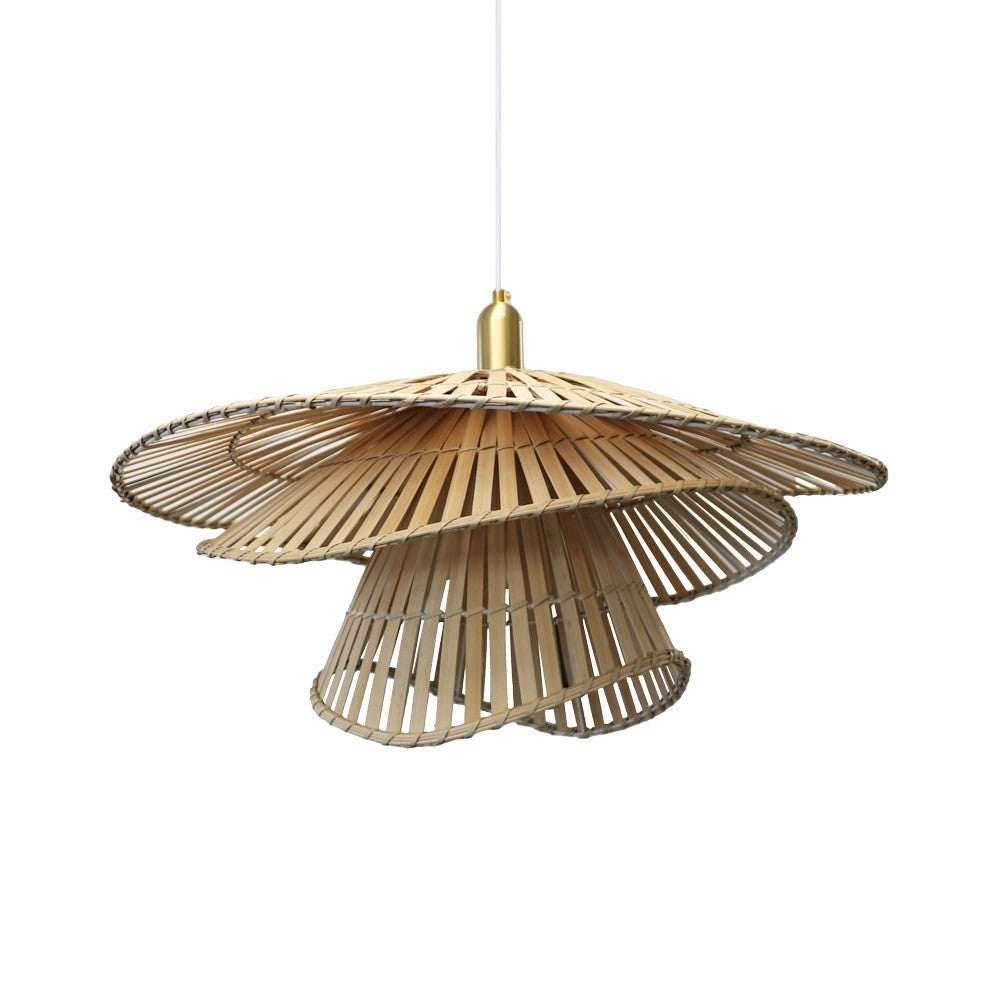 Three Tier Pendant Bamboo - Natural