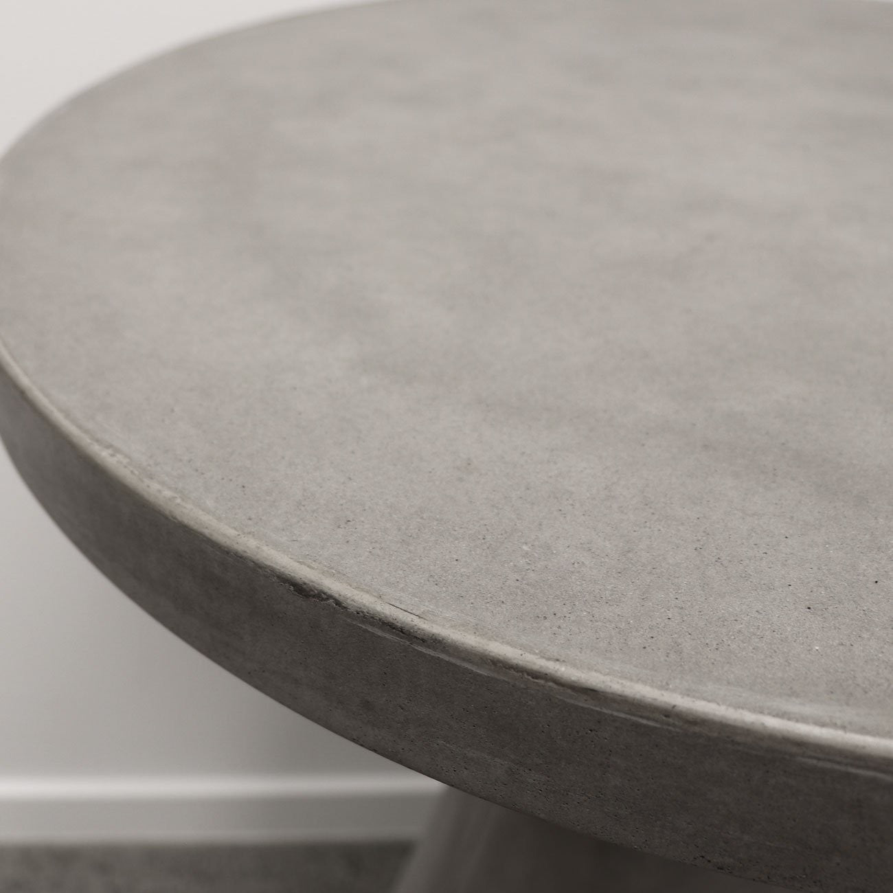 Corfu Concrete Pedestal Dining Table- Grey