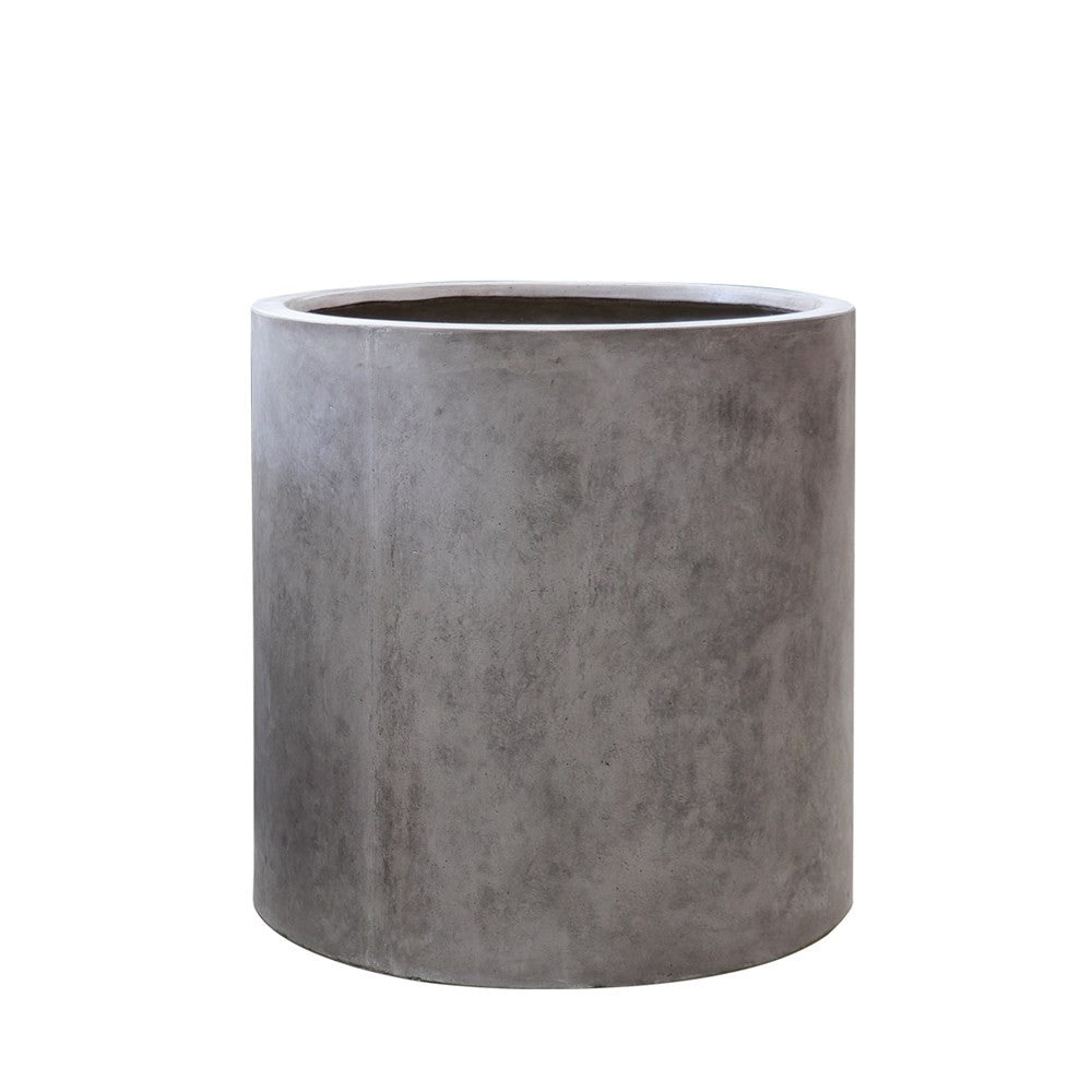 Mikonui Cylinder Planter- Weathered Cement