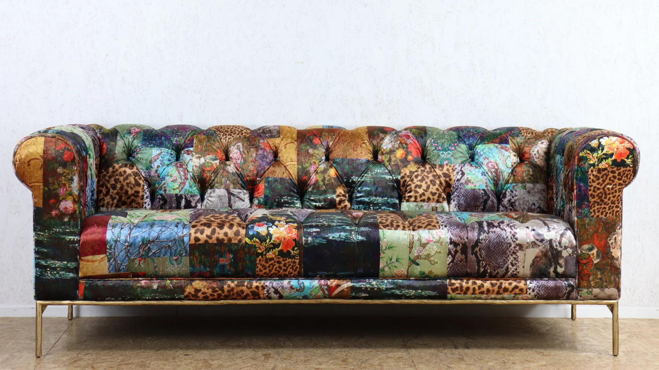 Cheetah Contemporary Chesterfield 3 Seater Sofa