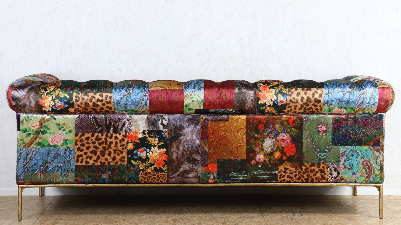 Cheetah Contemporary Chesterfield 3 Seater Sofa