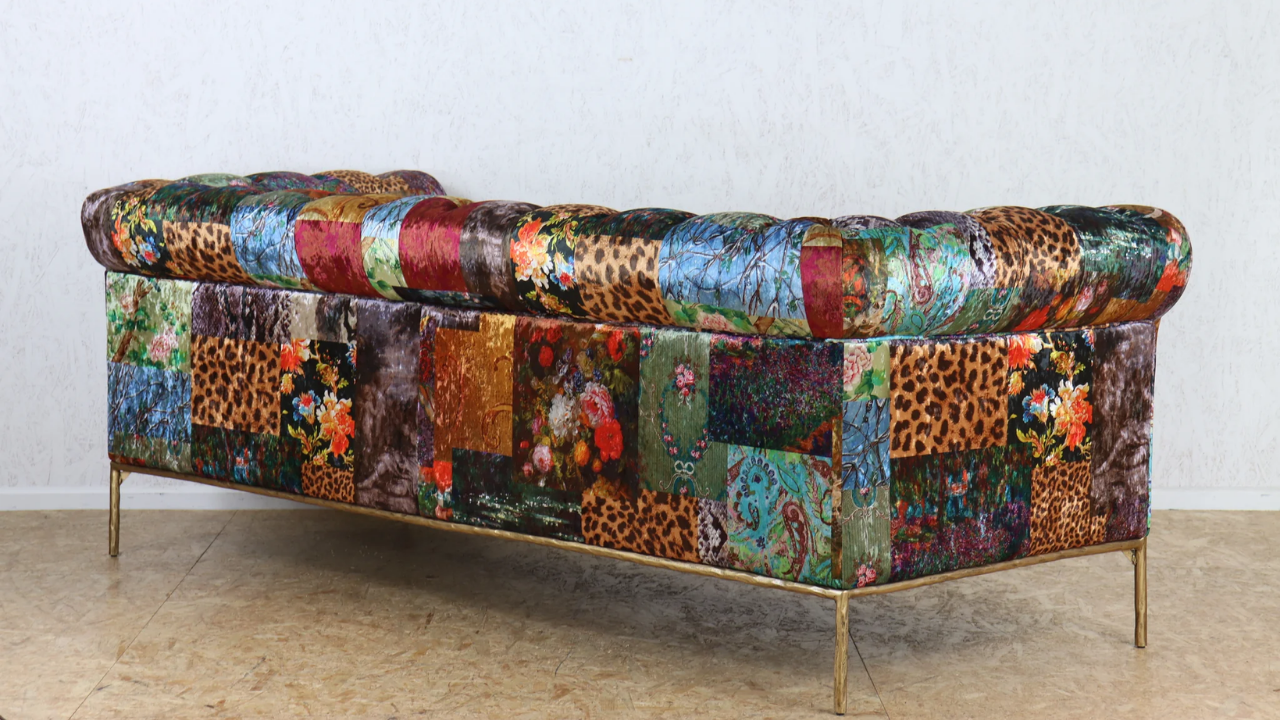 Cheetah Contemporary Chesterfield 3 Seater Sofa