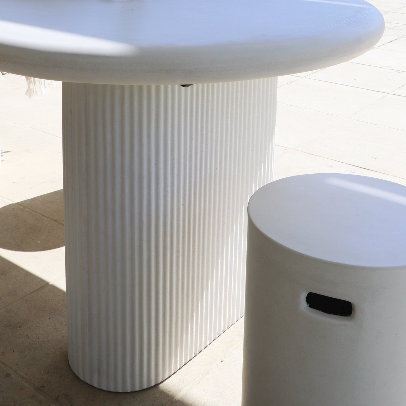 Solona Outdoor Concrete Table White- 200cm