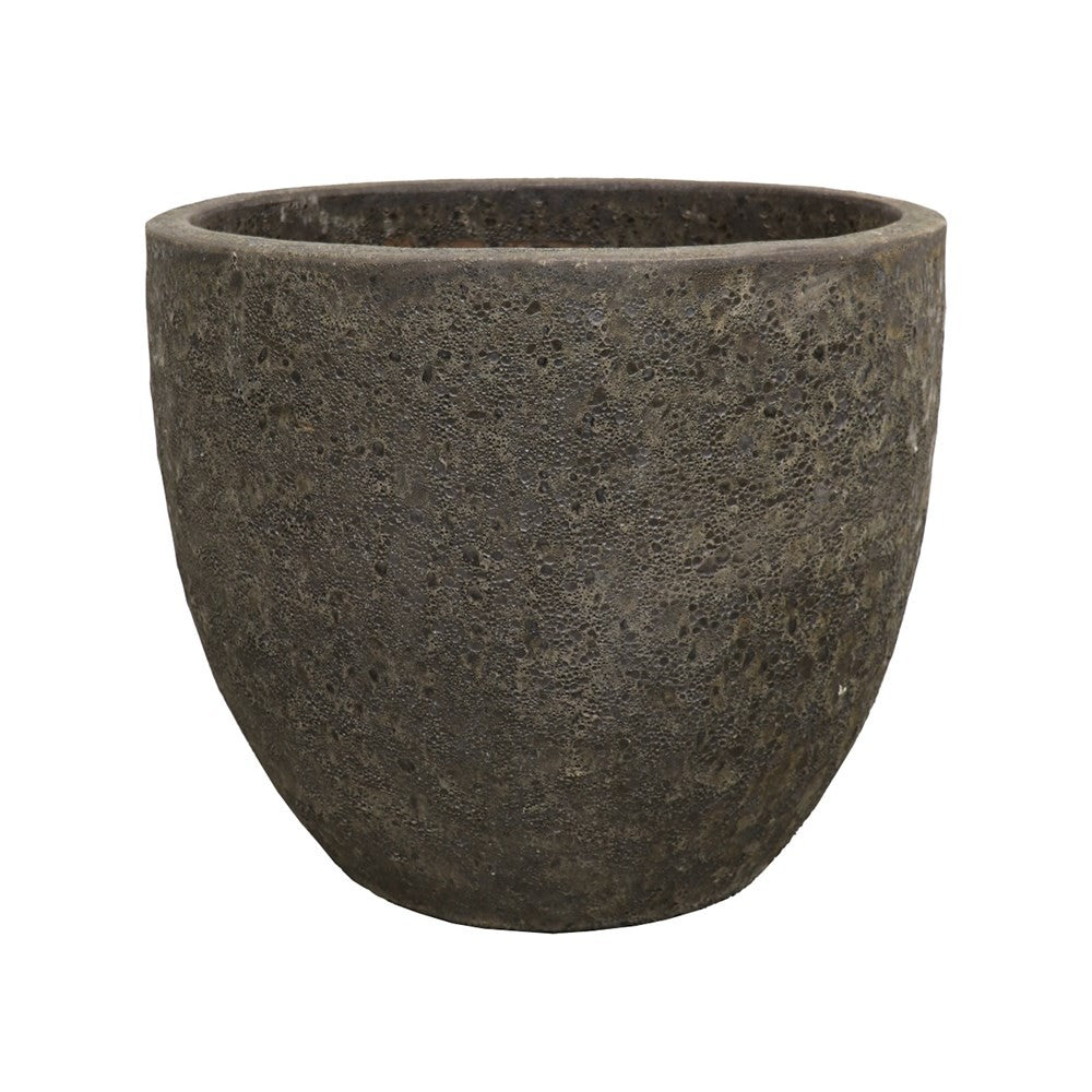 Lava Egg Pot Black