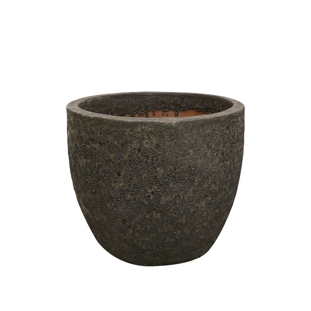 Lava Egg Pot Black