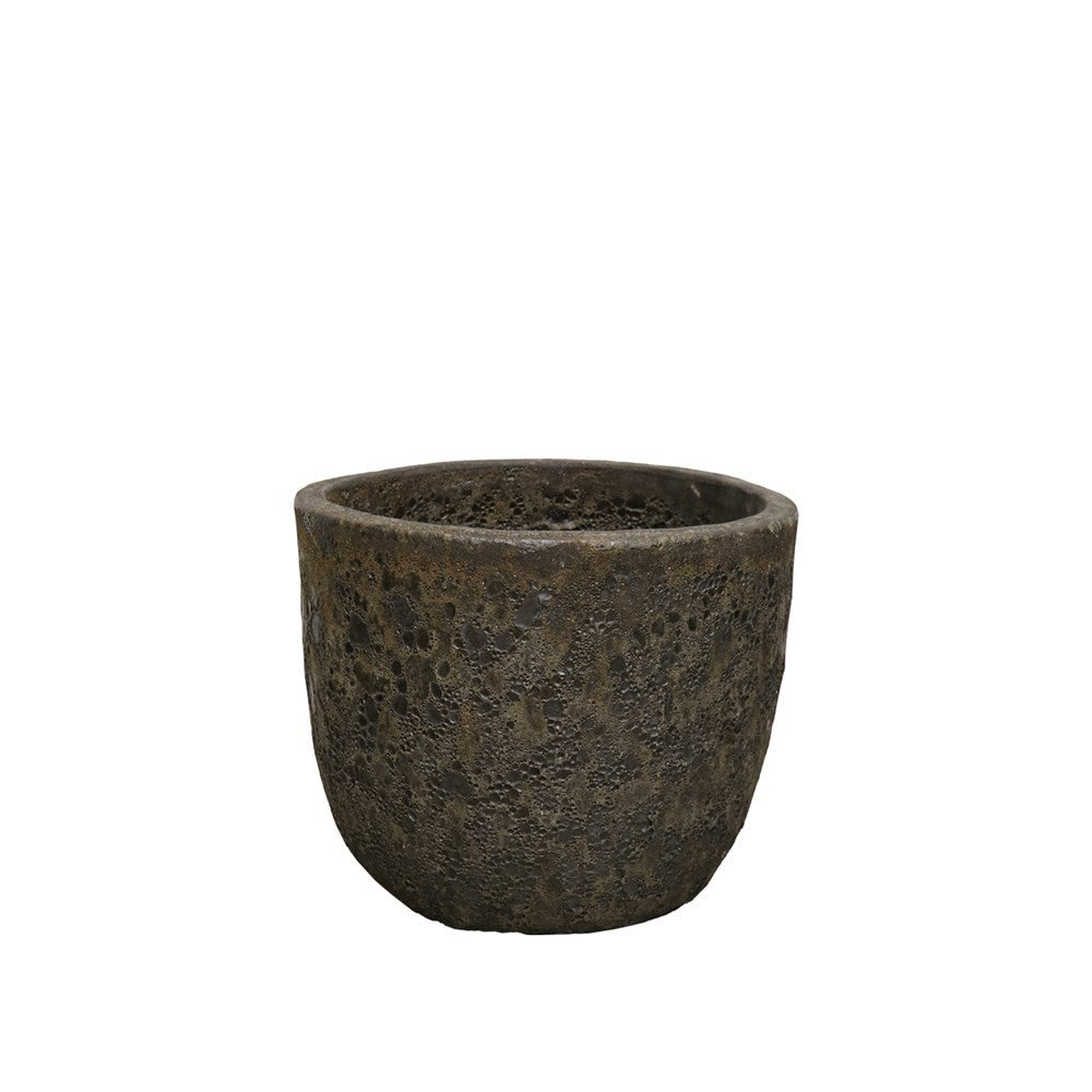 Lava Egg Pot Black
