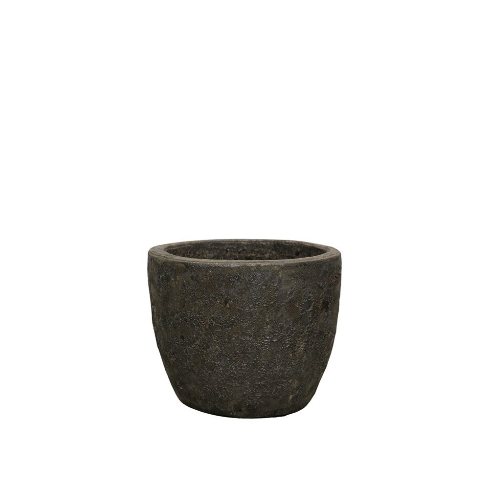 Lava Egg Pot Black