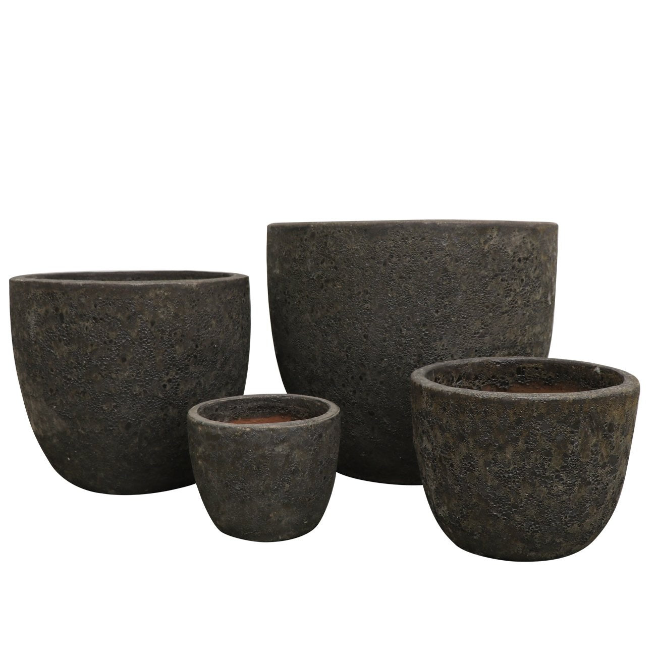 Lava Egg Pot Black