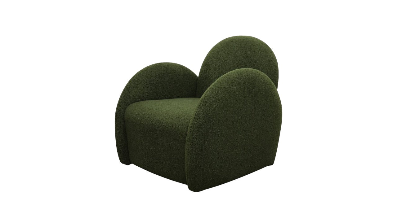Snugg Swivel Armchair - Green Shearling