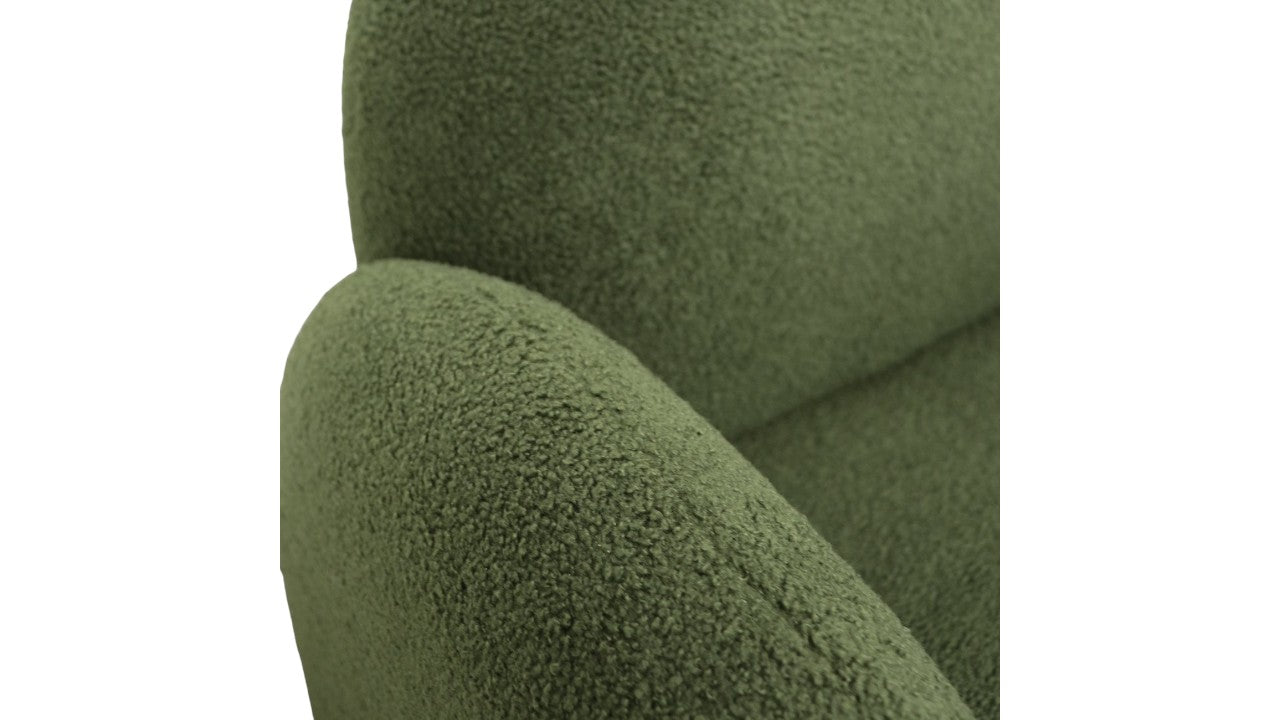Snugg Swivel Armchair - Green Shearling