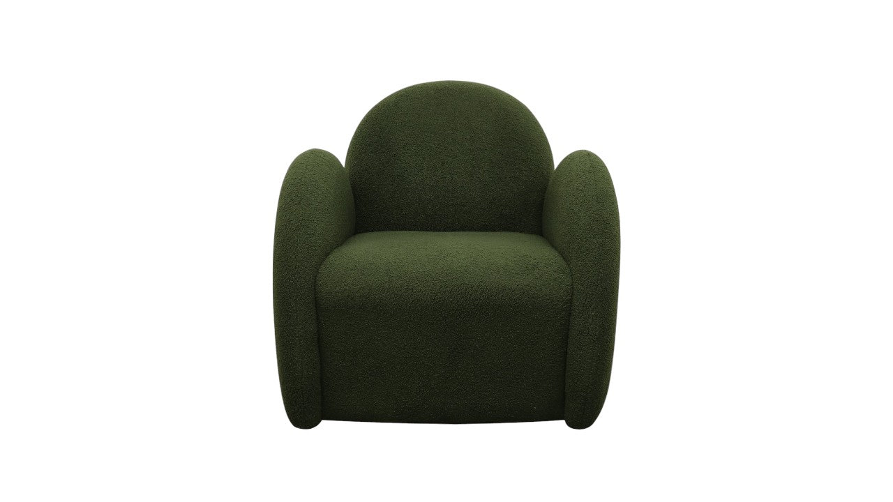 Snugg Swivel Armchair - Green Shearling