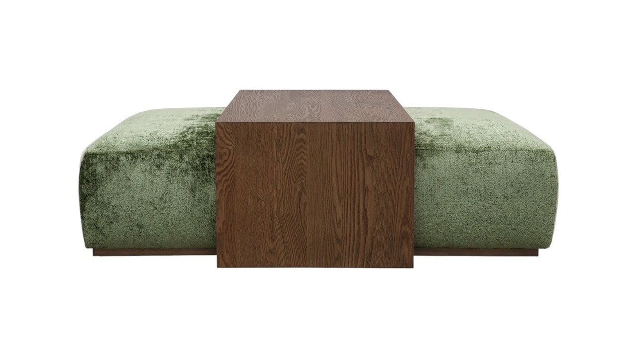 Adrian Coffee Table / Ottoman Set - Green