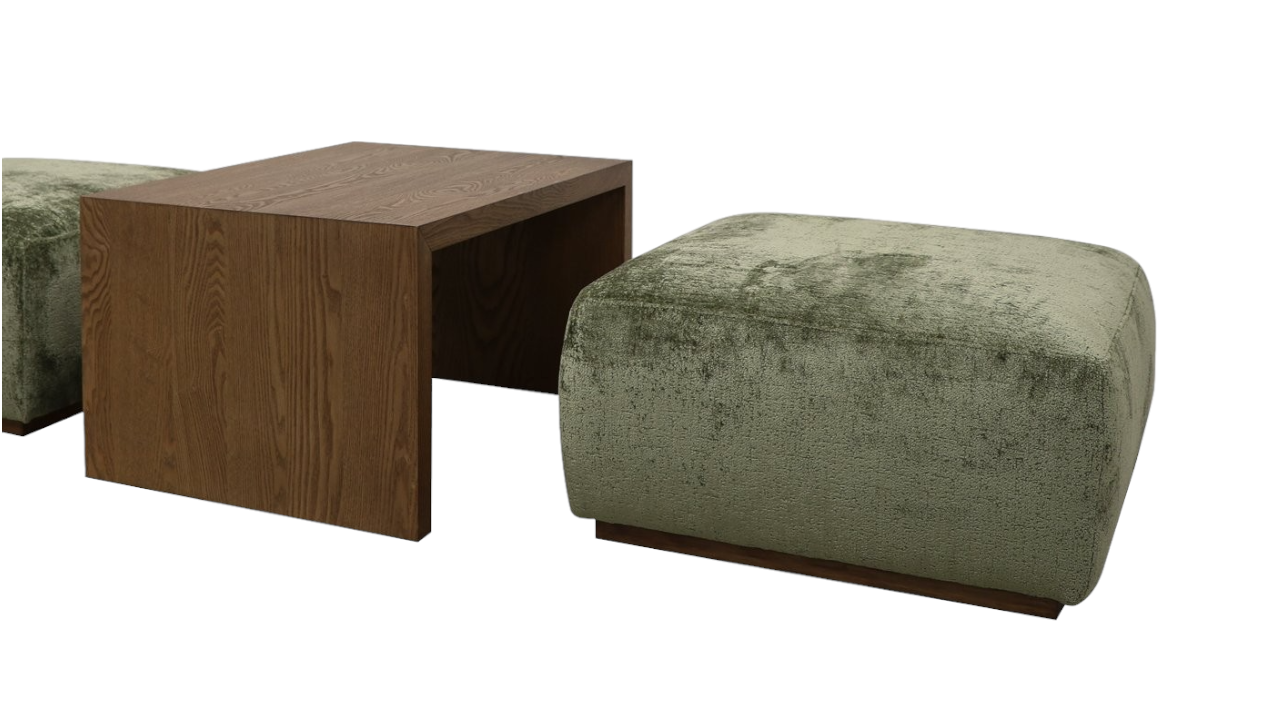Adrian Coffee Table / Ottoman Set - Green
