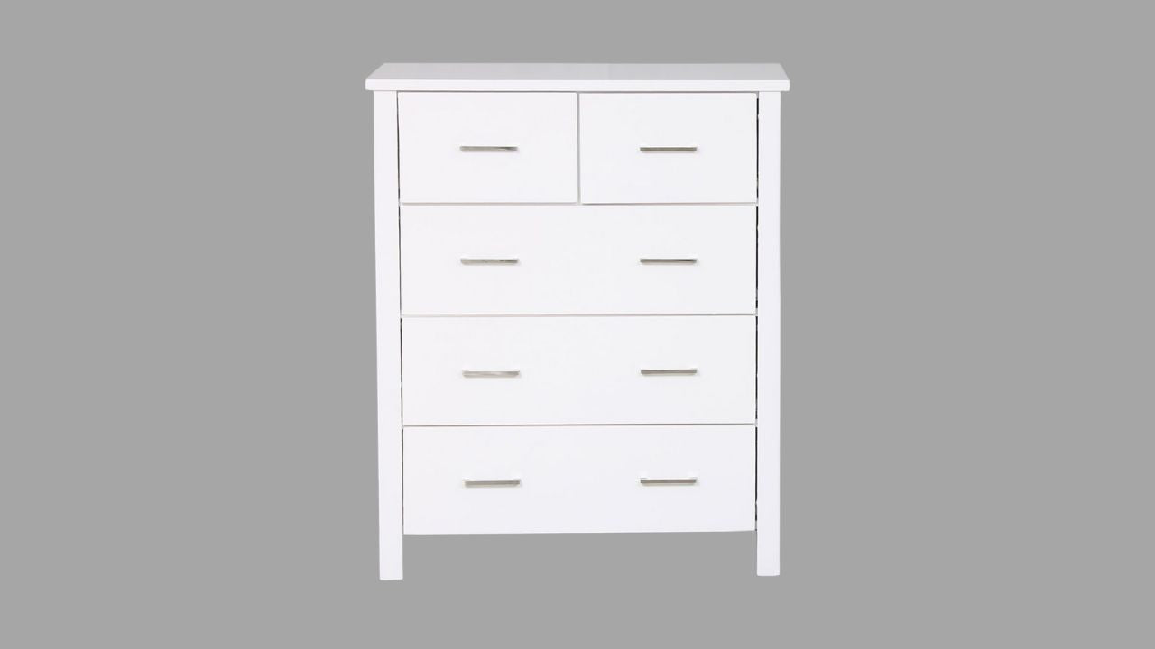 Nordic Tallboy 5 Drw (White)