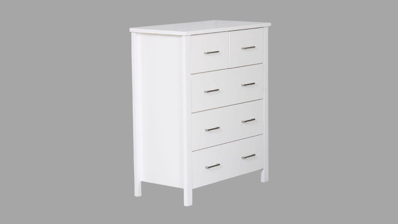 Nordic Tallboy 5 Drw (White)