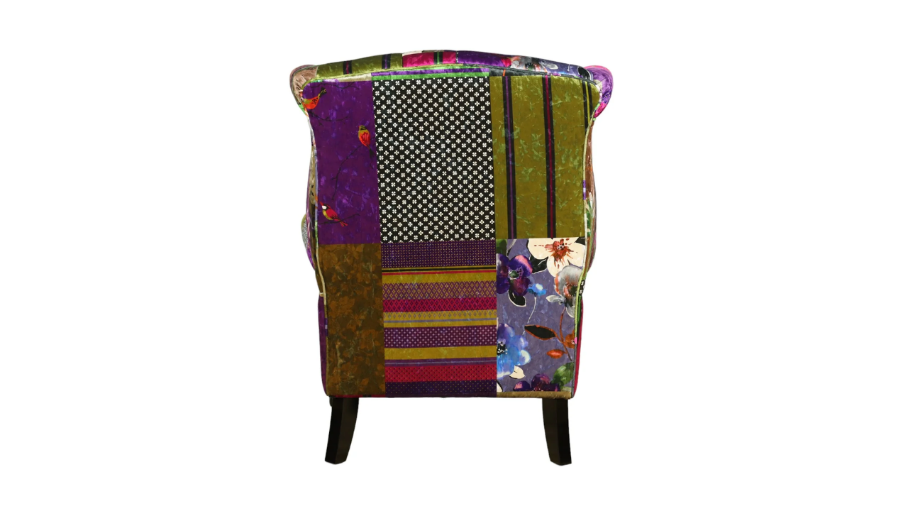 Mosaic Large Patchwork Wing Chair
