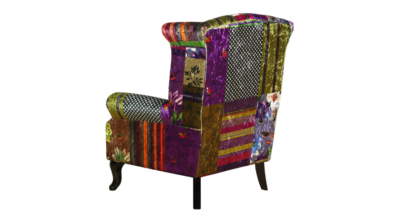 Mosaic Large Patchwork Wing Chair