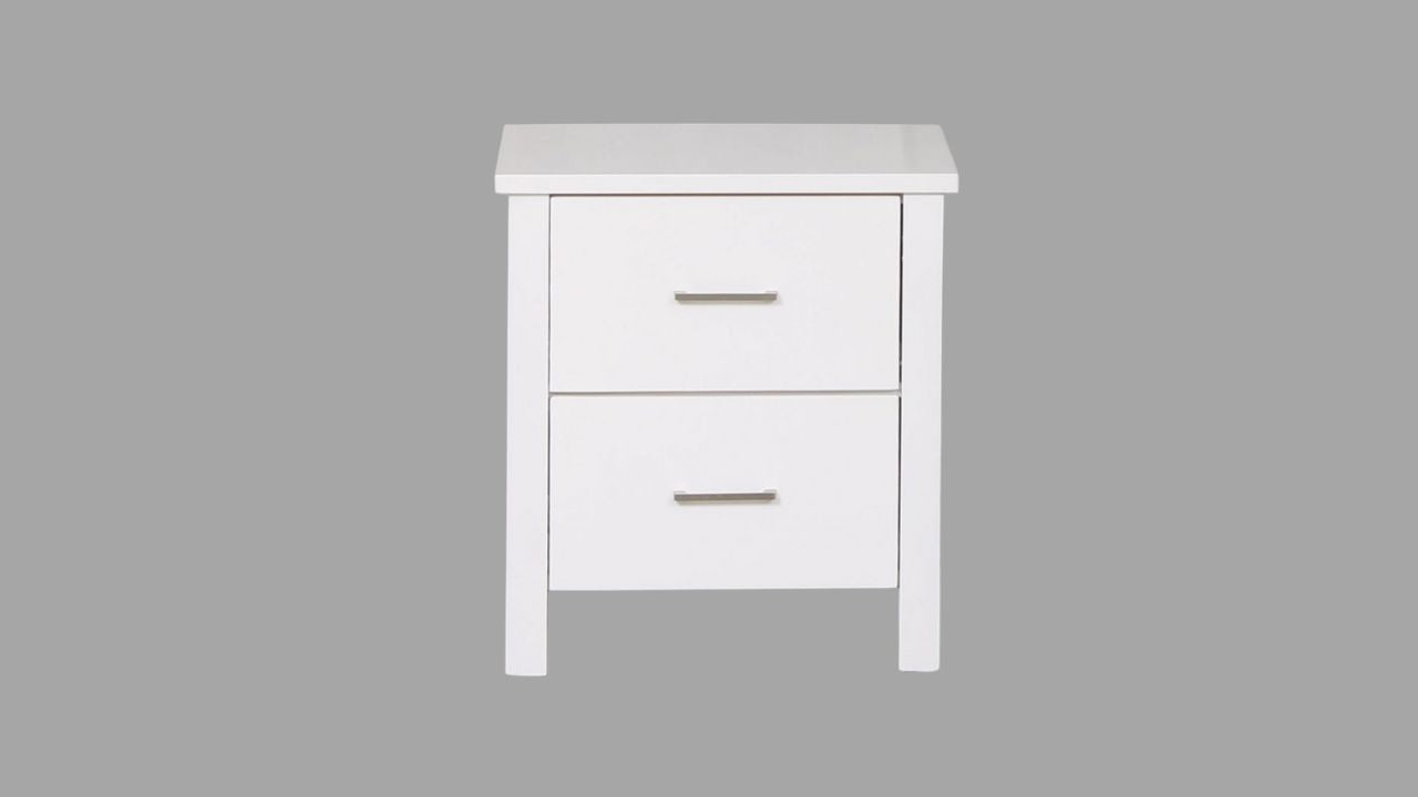 Nordic Bedside 2 Drw (White)