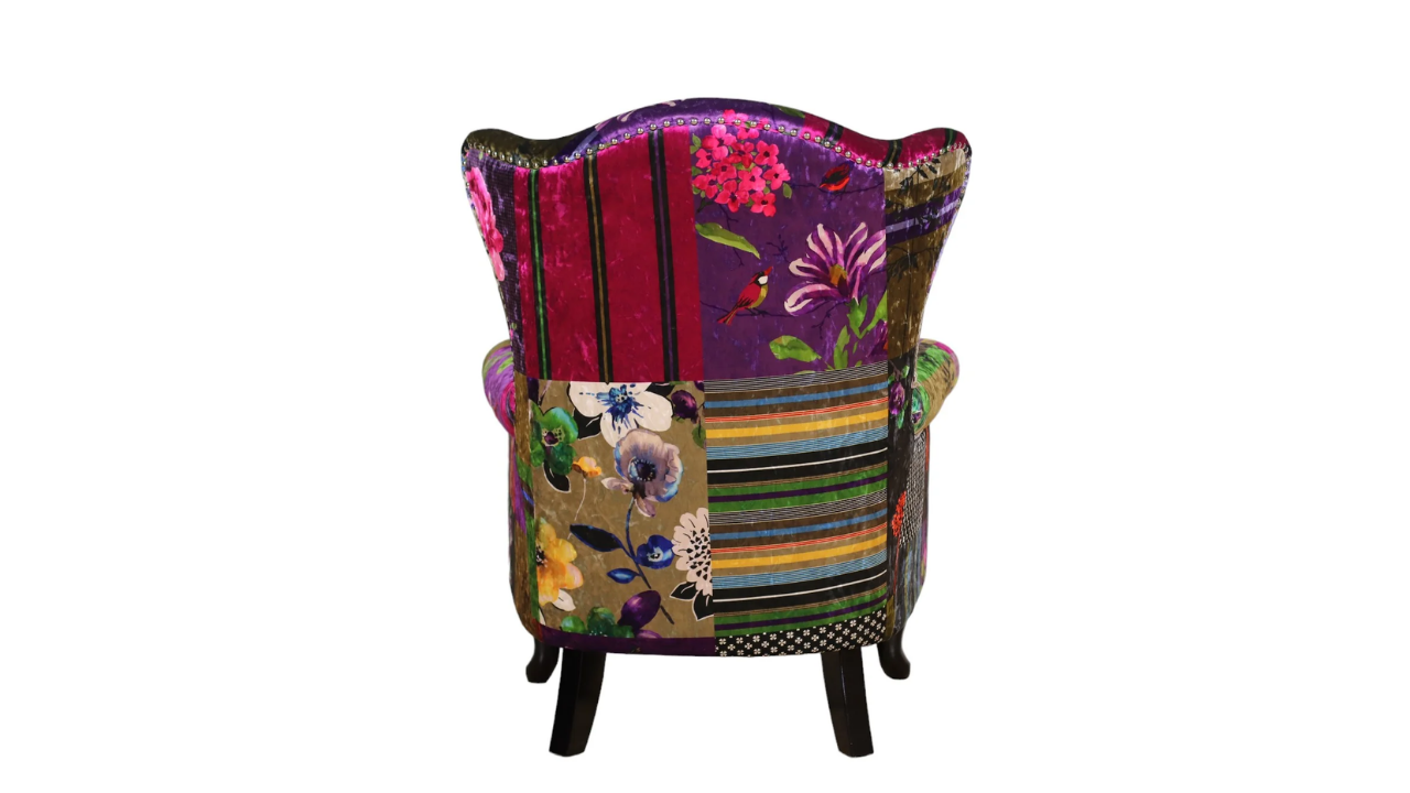 Mosaic Patchwork Wing Chair