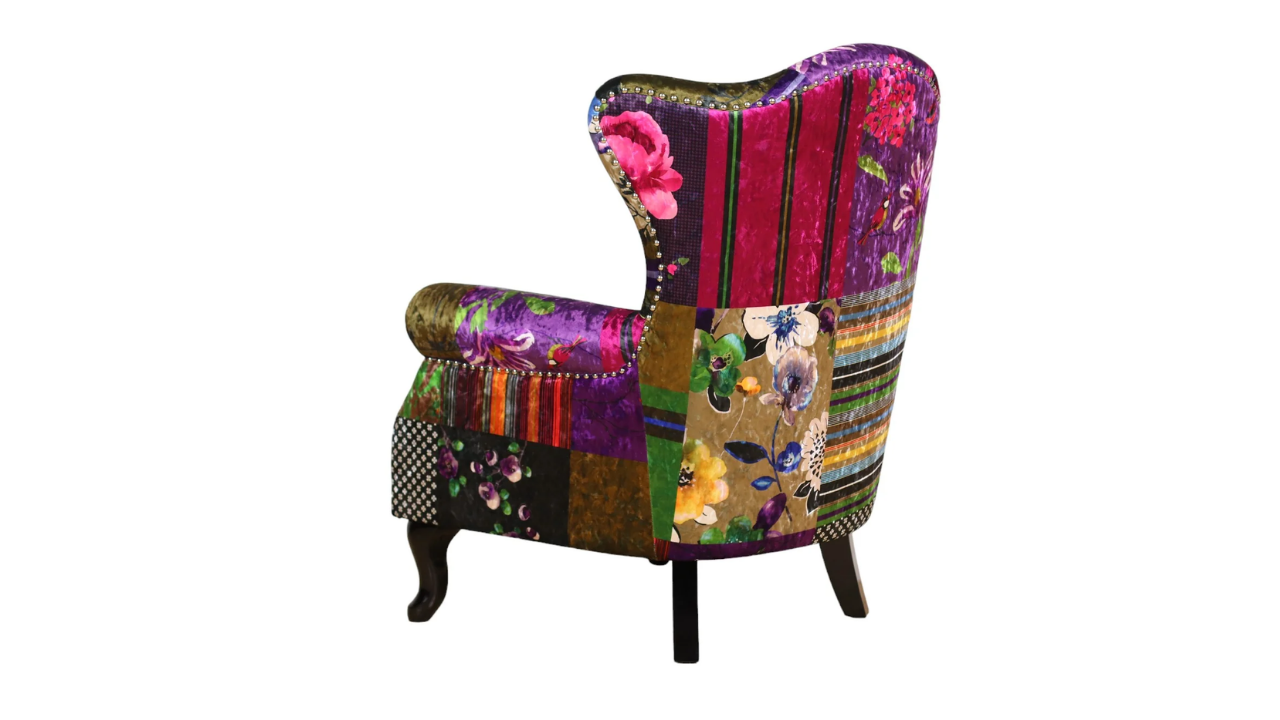 Mosaic Patchwork Wing Chair