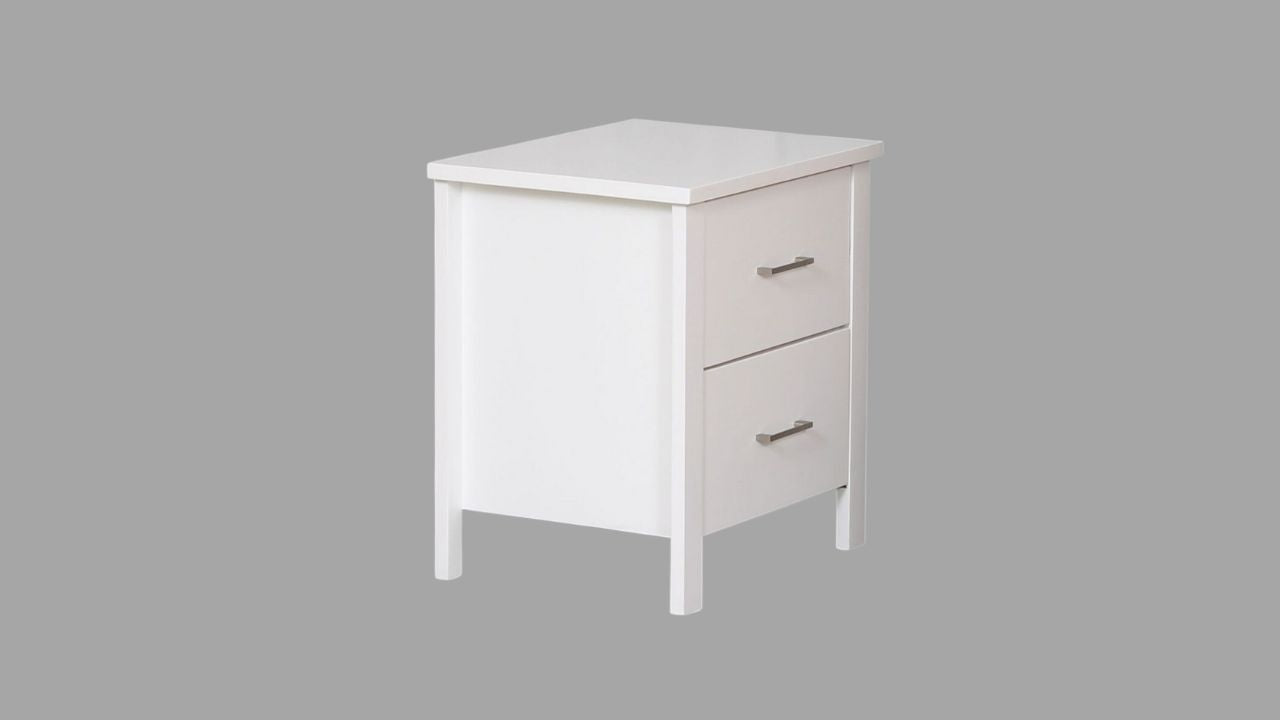 Nordic Bedside 2 Drw (White)