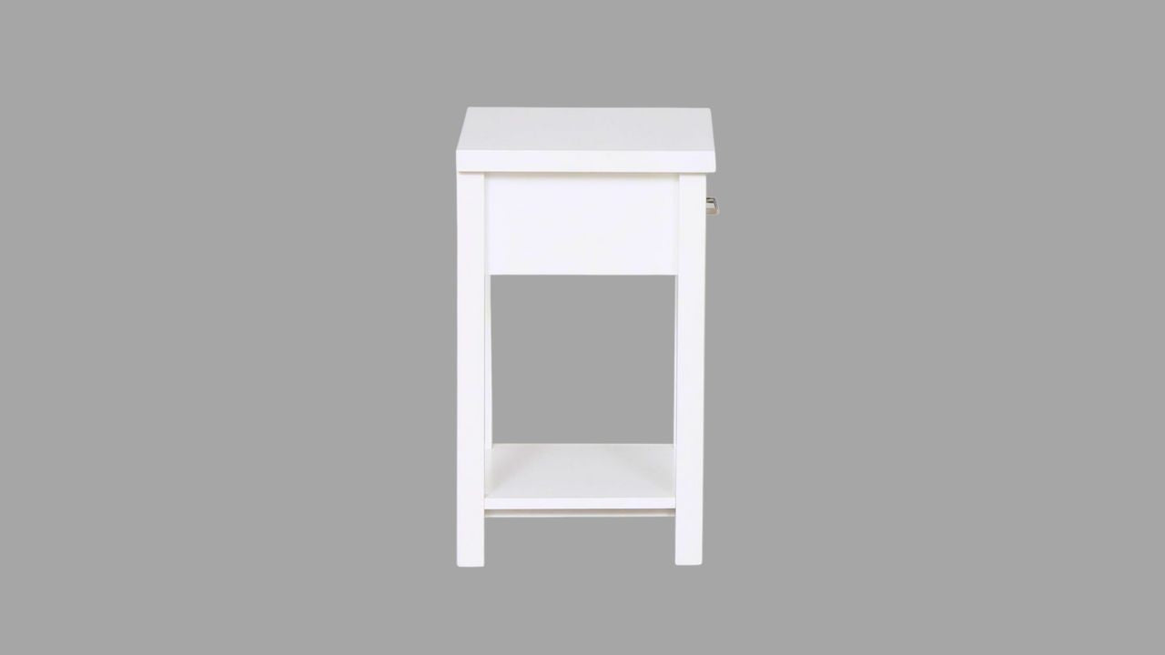 Nordic Bedside 1 Drw (White)