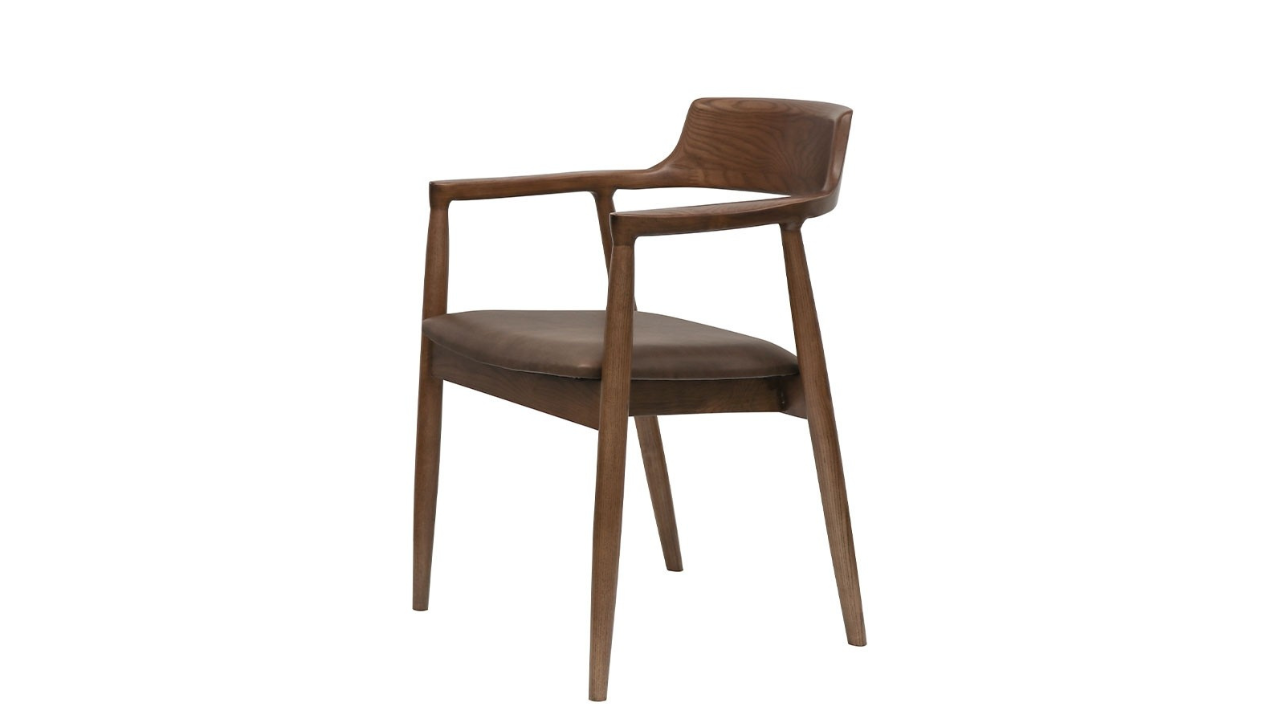 Ealing Dining Chair - Brown Leather