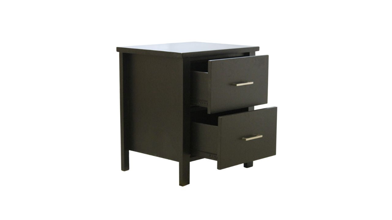 Nordic Bedside 2 Drw (Black)