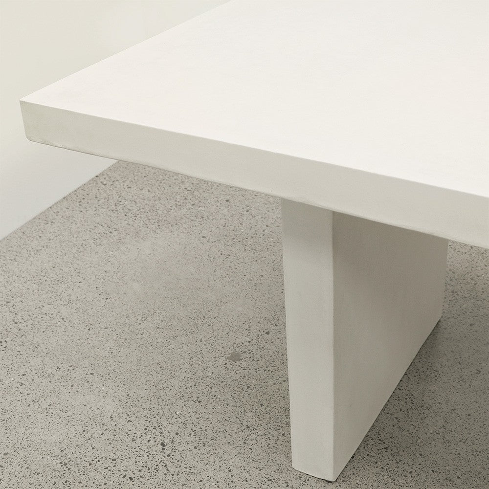 Palma Outdoor Concrete Table White- 200cm