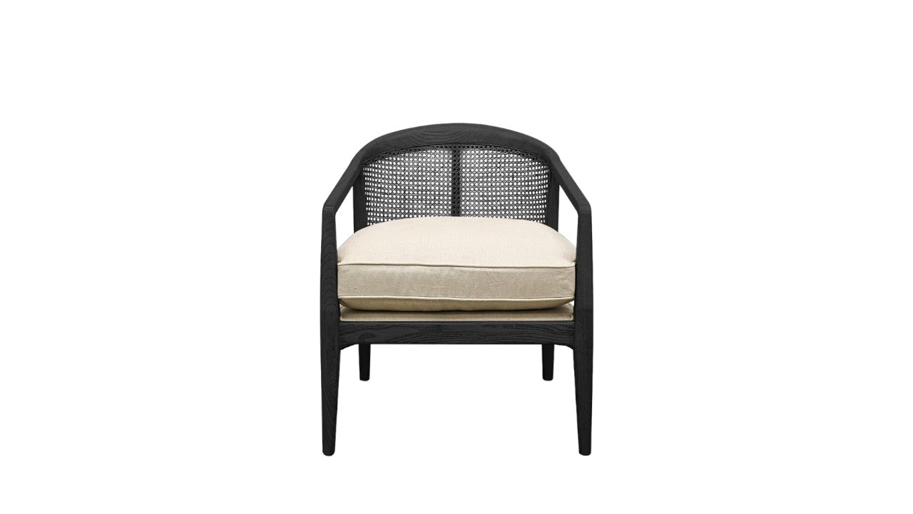 Newport Fabric Armchair - Black