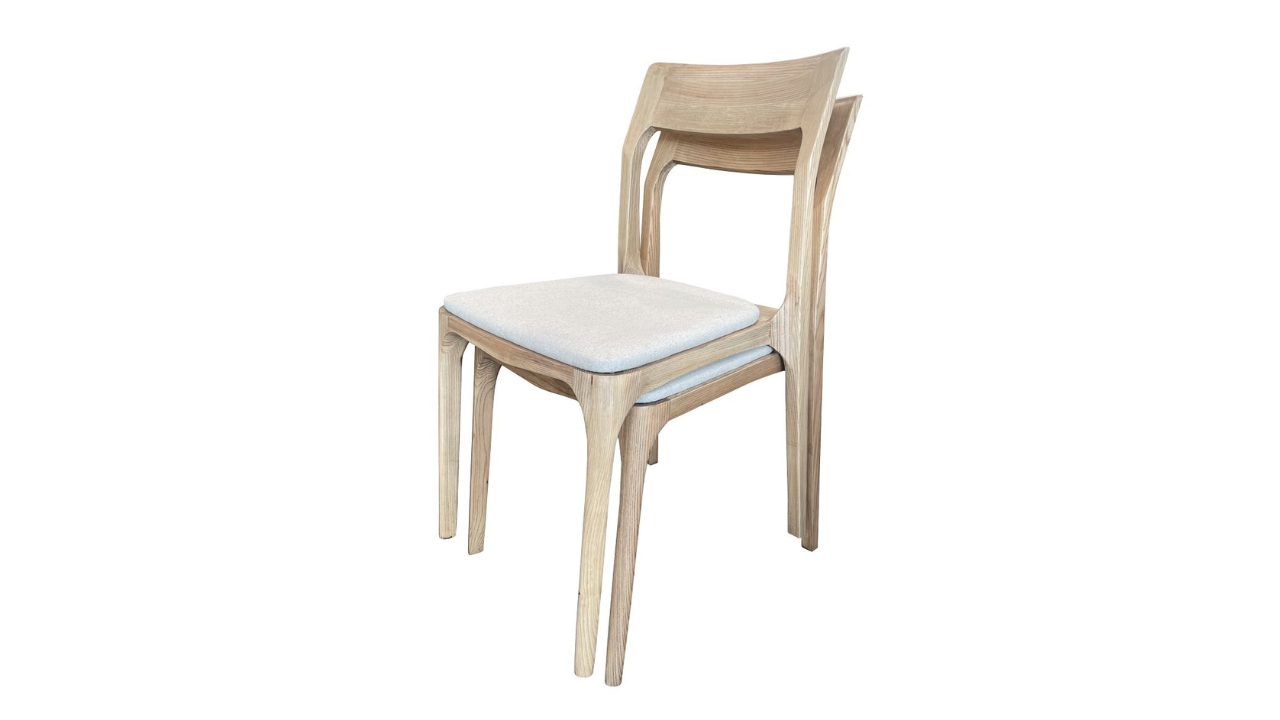 Cooper Stackable Dining Chair - Linen Fabric