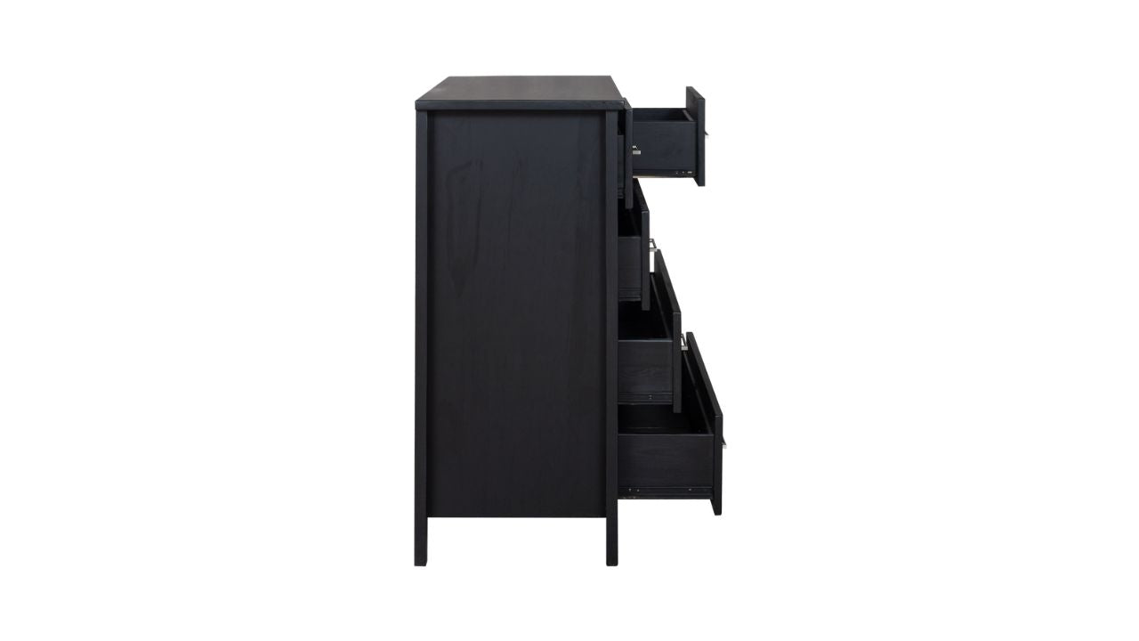Nordic Tallboy 5 Drw (Black)