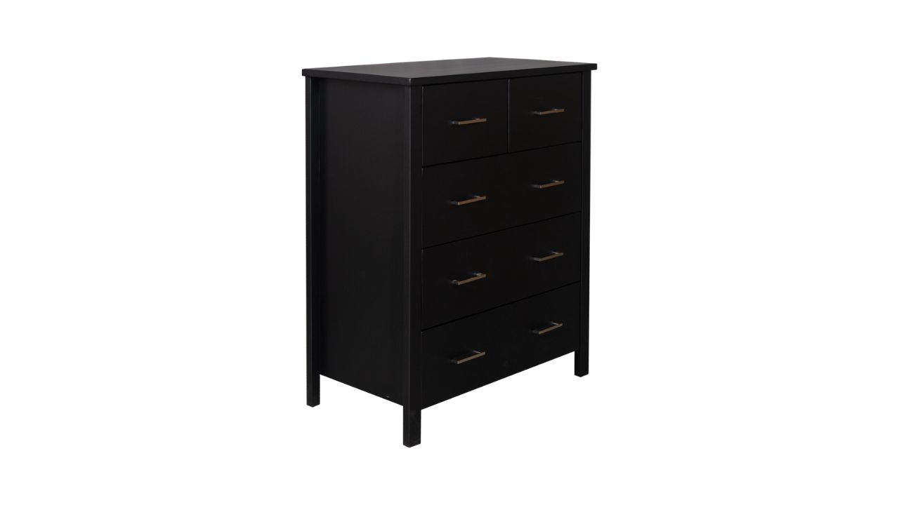 Nordic Tallboy 5 Drw (Black)