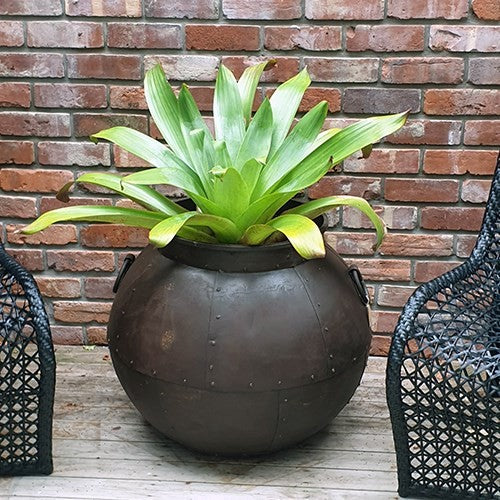 Sahar Round Iron Planter - Small