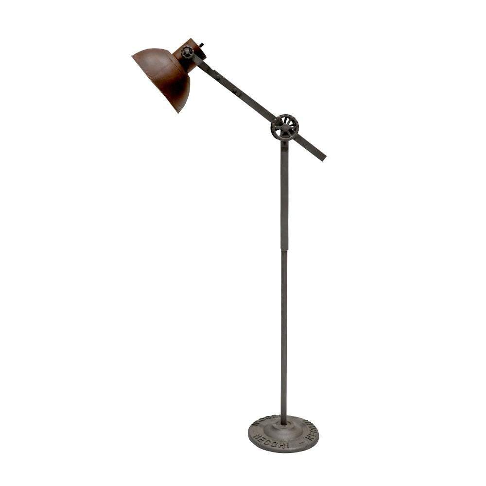 Bank Metal Floor Lamp - Rustic Brown
