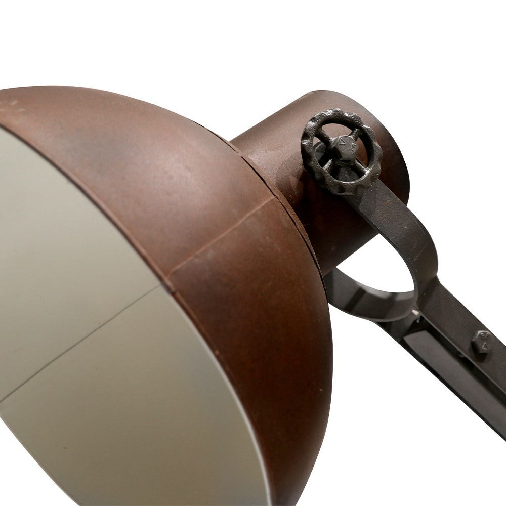 Bank Metal Floor Lamp - Rustic Brown