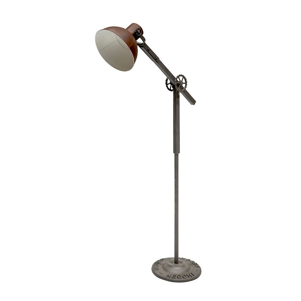 Bank Metal Floor Lamp - Rustic Brown