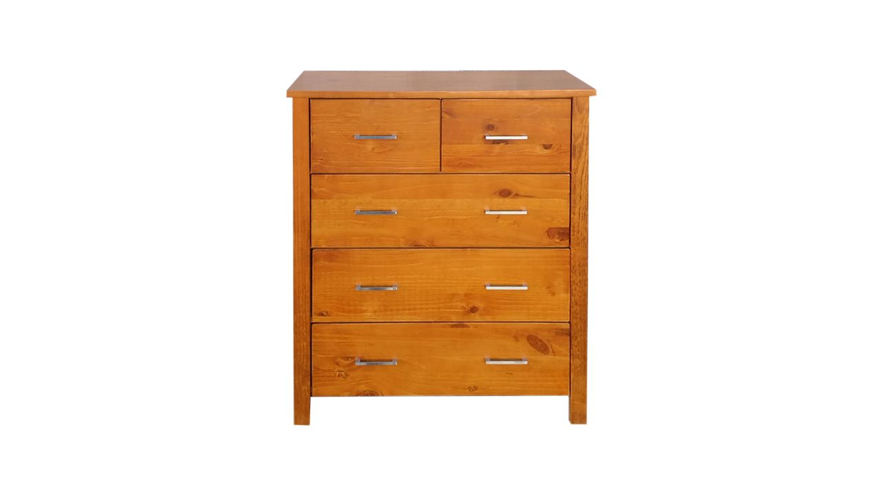 Nordic Tallboy 5 Drw (Warm Honey)