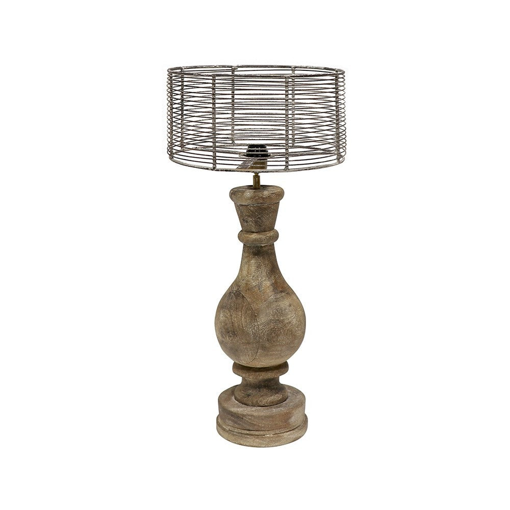 Liverpool Wood & Wire Table Lamp