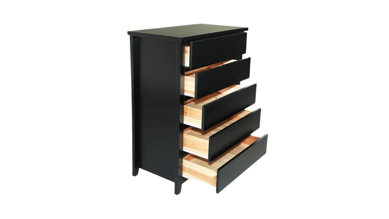 Rico Bedroom Suite 4PC (Double/Queen) (Black)