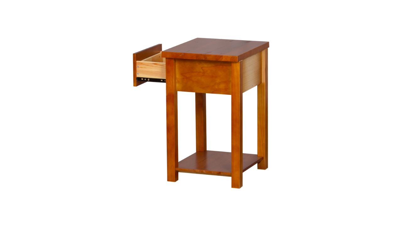 Nordic Bedside 1 Drw (Warm Honey)