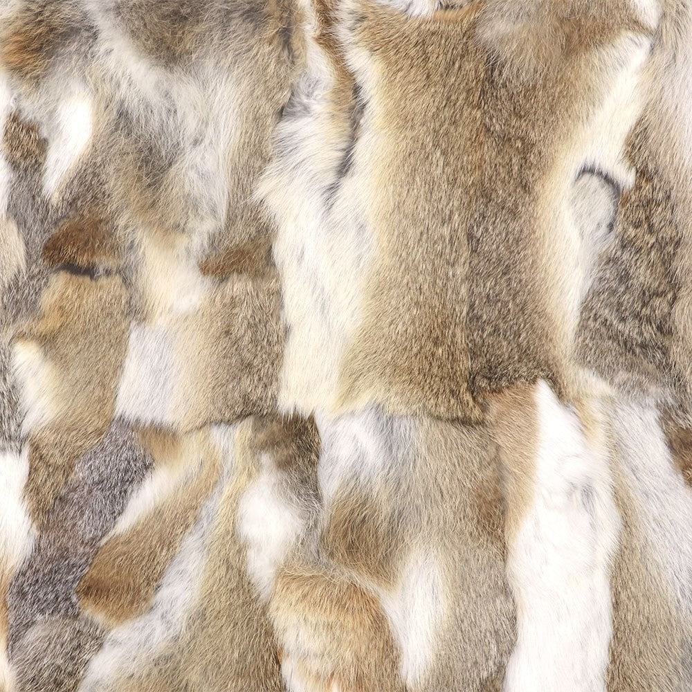 Arctic Rabbit Throw Patched Natural